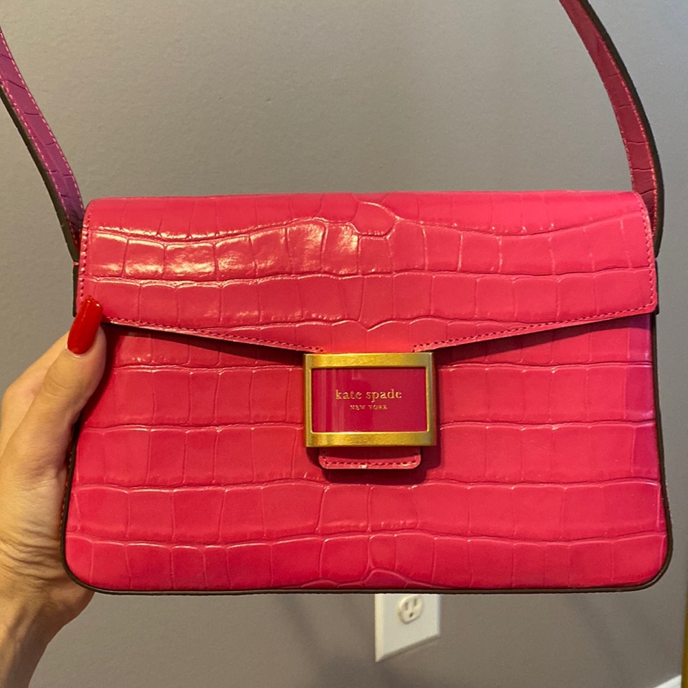 Kate Spade KATY CROC-EMBOSSED MEDIUM